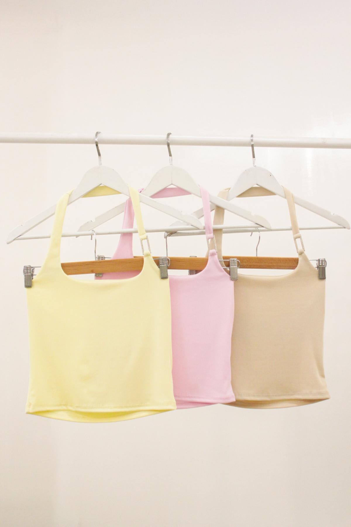 Top Amaris.Micro morley de tirantes anchos con hebilla y elastico art.30117