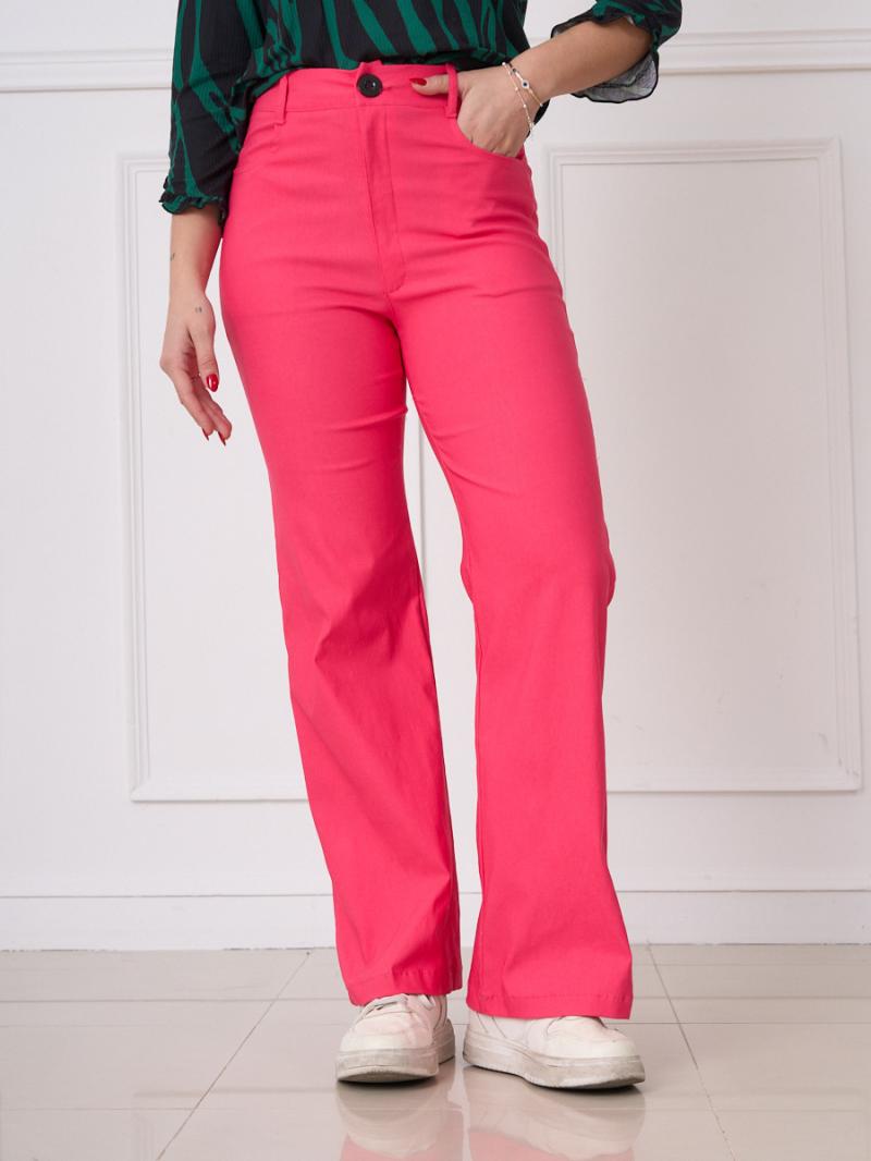 Pantalón Gabrielle.Bengalina corte ancho c/botón y cierre Art.2556