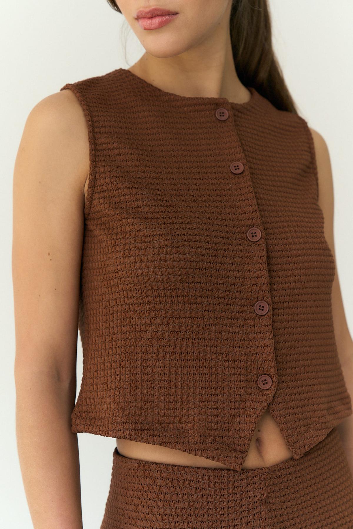 Chaleco Seraphina.Crochet c/botón Art.3083