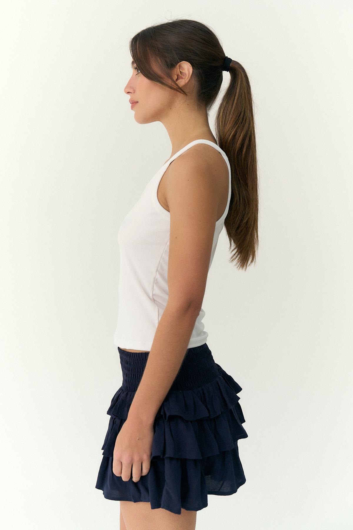 Musculosa Solene.Nina rib cuello en V Art.3094