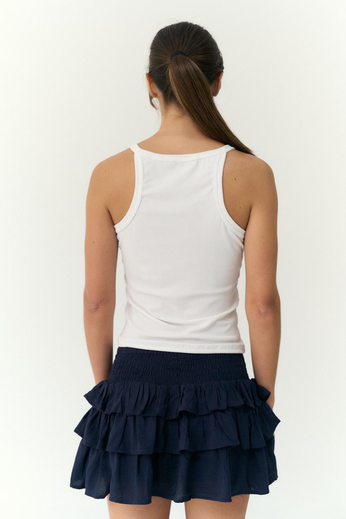 Musculosa Solene.Nina rib cuello en V Art.3094