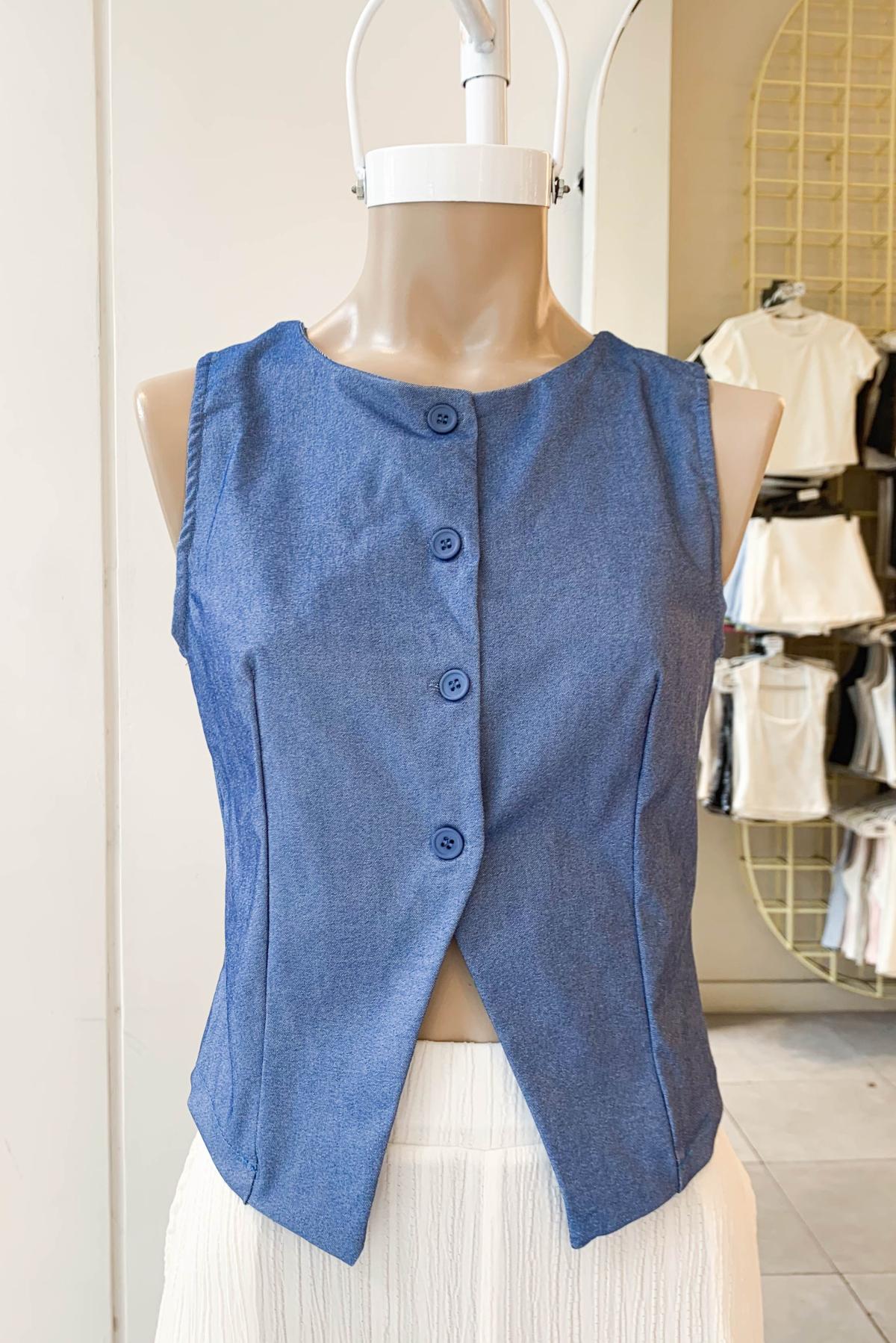 Chaleco Juniper.Bengalina c/botones Art.3073