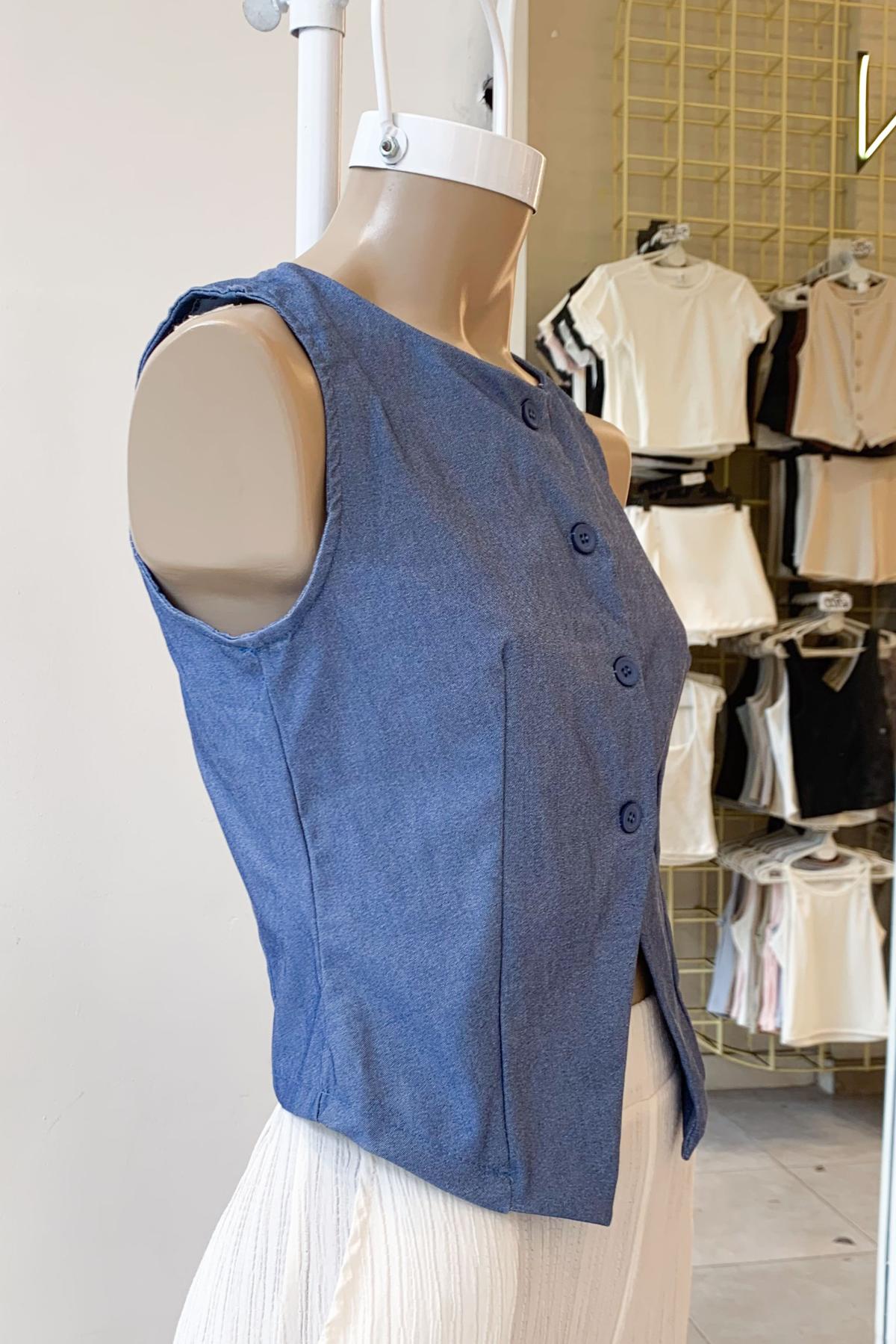 Chaleco Juniper.Bengalina c/botones Art.3073