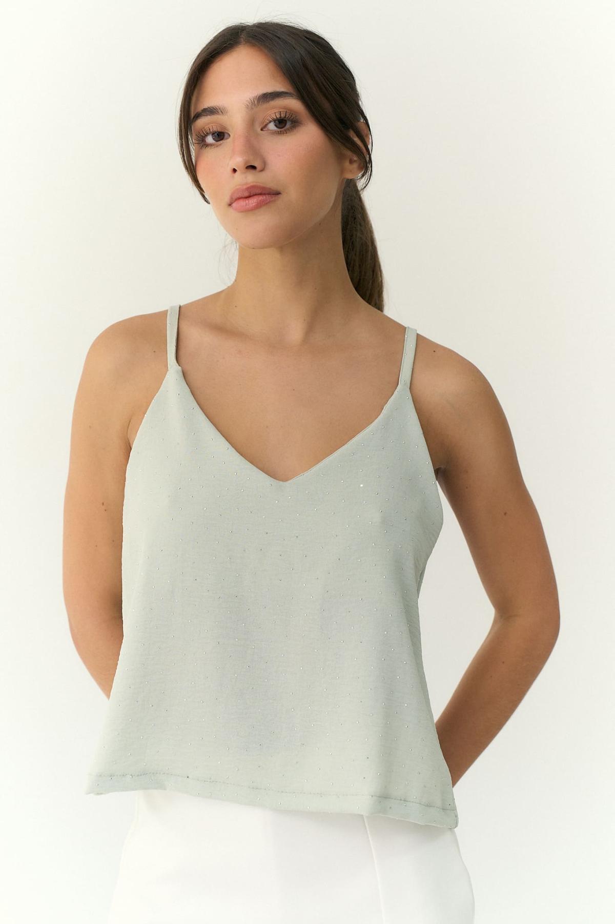 Musculosa Pia.Cey stras c/tiras Art.3047