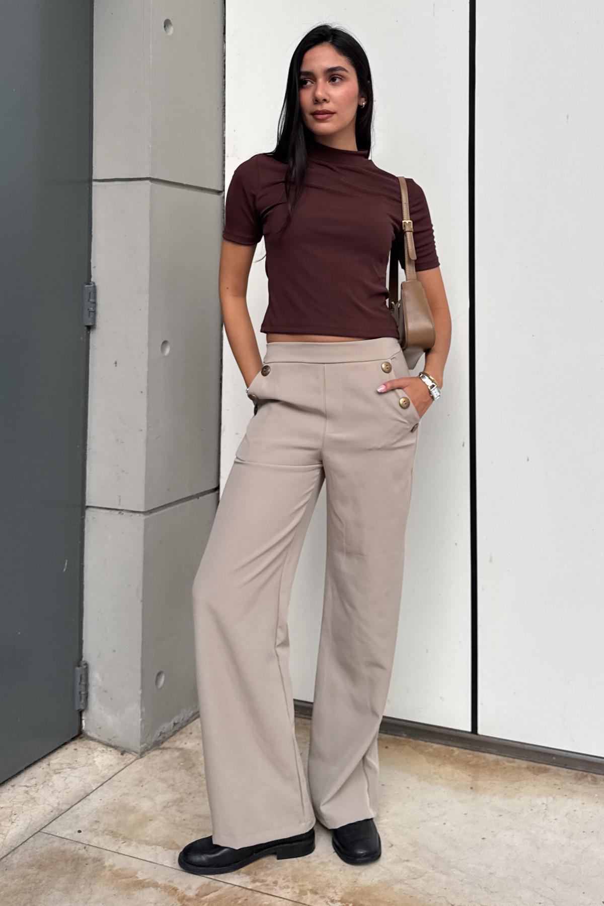 Pantalón Adelline.sastrero c/ bolsillos Art.2558