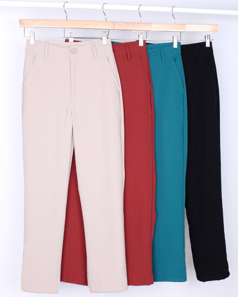 Pantalón Colette.Sastrero c/botón y cierre corte recto Art.2561