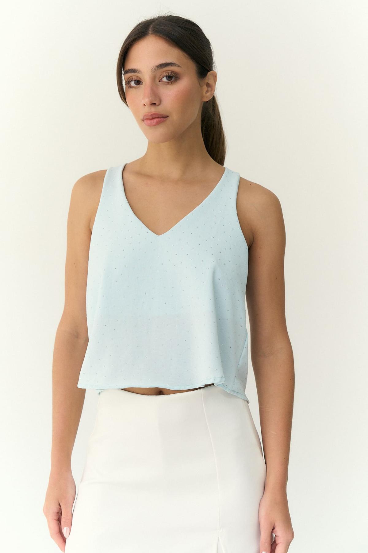 Musculosa Ivy.Cey stras cuello en V Art.3045