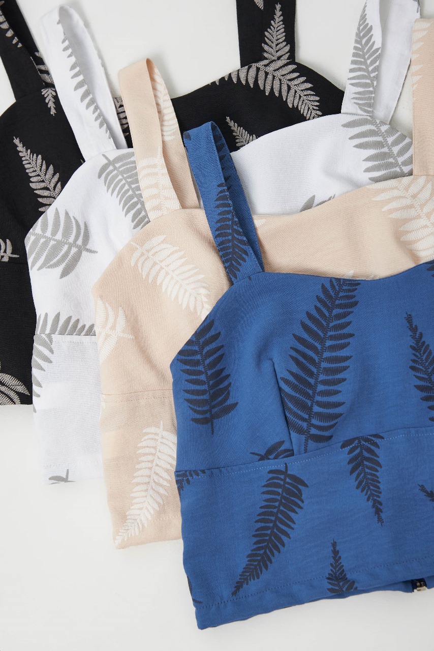 Top Bretel Lila.Cey bordado c/cierre desmontable Art.3088