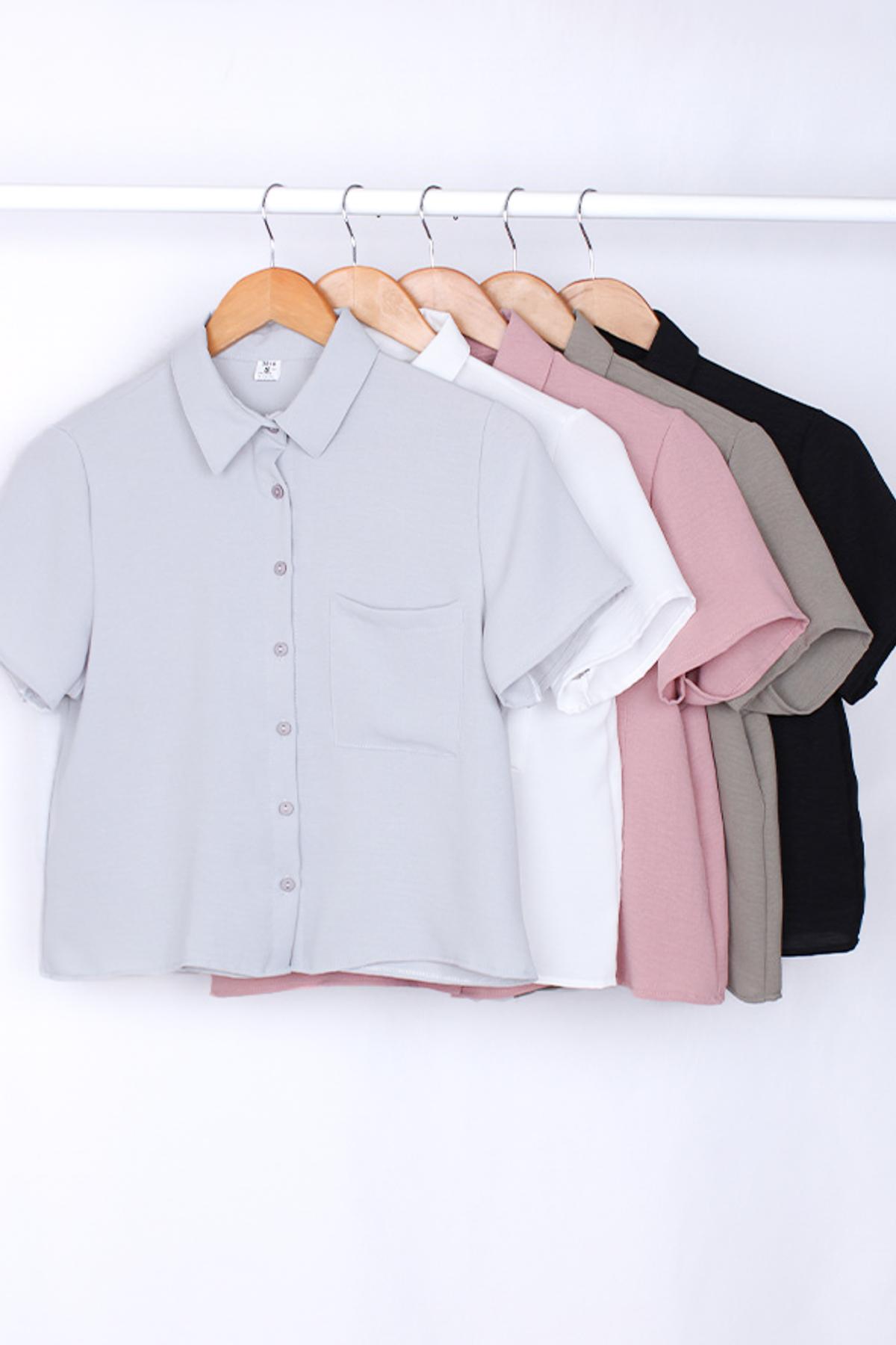 Camisa Floure.Cey liso manga corta c/ bolsillo Art.3016