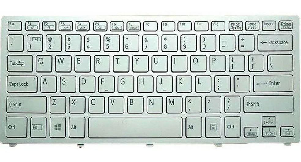 Teclado Para Sony Svf14n Plateado Ingles