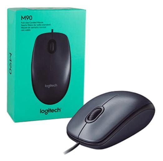 Mouse Logitech Usb M90 Negro 1000 Dpi Dark Midnight Gray
