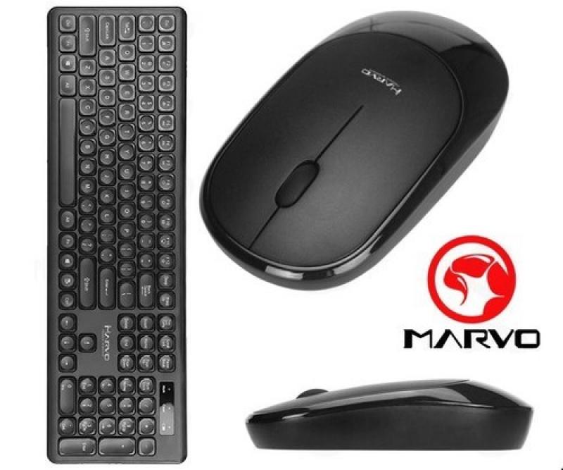 Mouse Y Teclado Inalámbrico Oficina Marvo Negro COMBO KIT