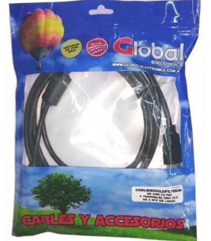 Cable Hdmi 2mts 3d Full Hd 1080p Dvd Blu-ray Ps3 Ps4