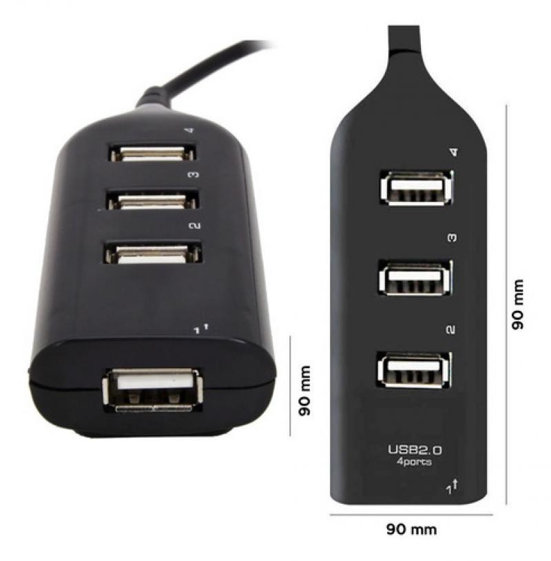 Hub Usb 2.0 4 Puertos Multiplicador Zapatilla Adaptador