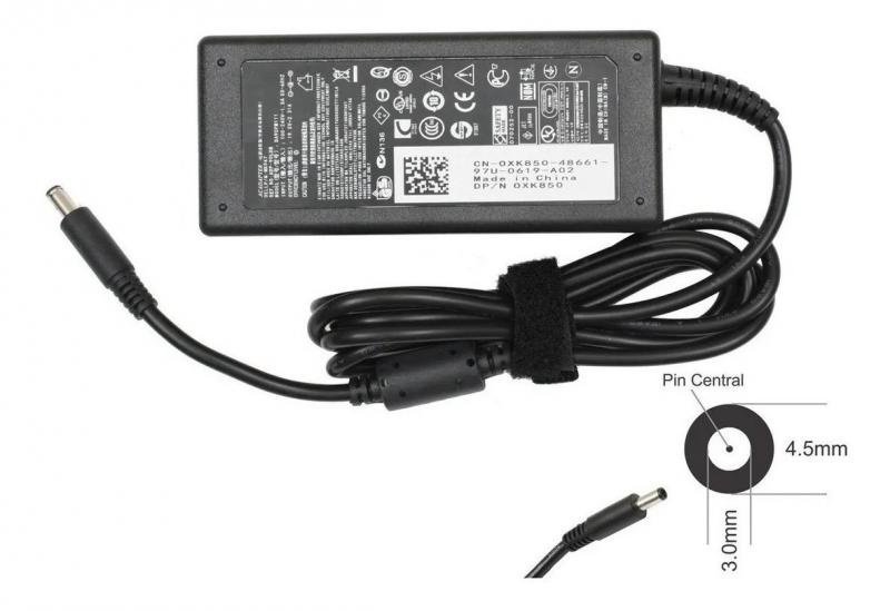Cargador Notebook Dell 19V 3.34A  65W Pin 4.5mm x 3.0 mm