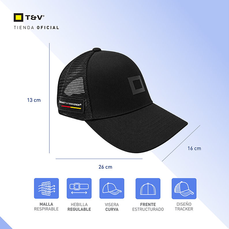 GORRA AJUSTABLE CON MALLA RESPIRABLE