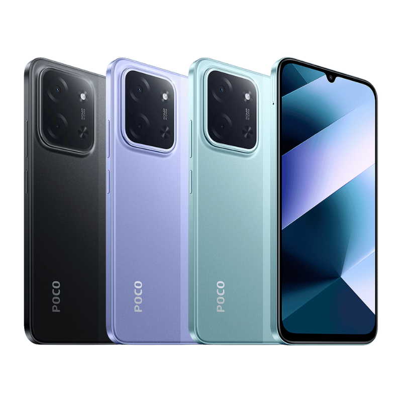 Smartphone Xiaomi Poco C85 Laterla Posterior Color Negro, purpura Verde Doble Camara y Frontal  6,9 pulgadas