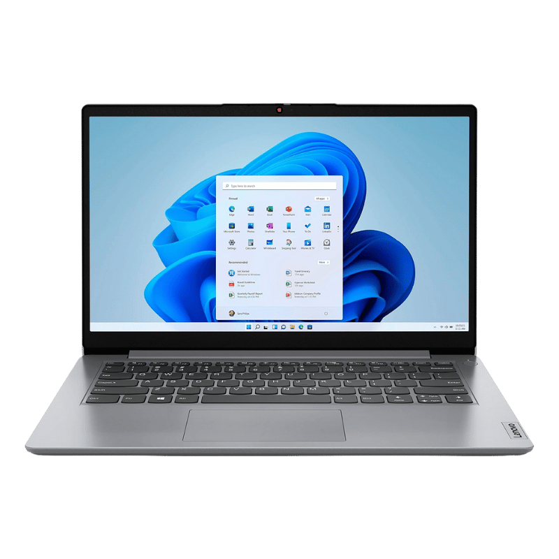 Notebook Lenovo 82LX00DGUS Intel N4500 color plateado vista frontal