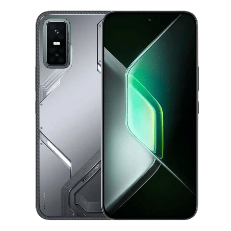 Infinix GT 30 Pro shadow ash, vista frontal y posterior