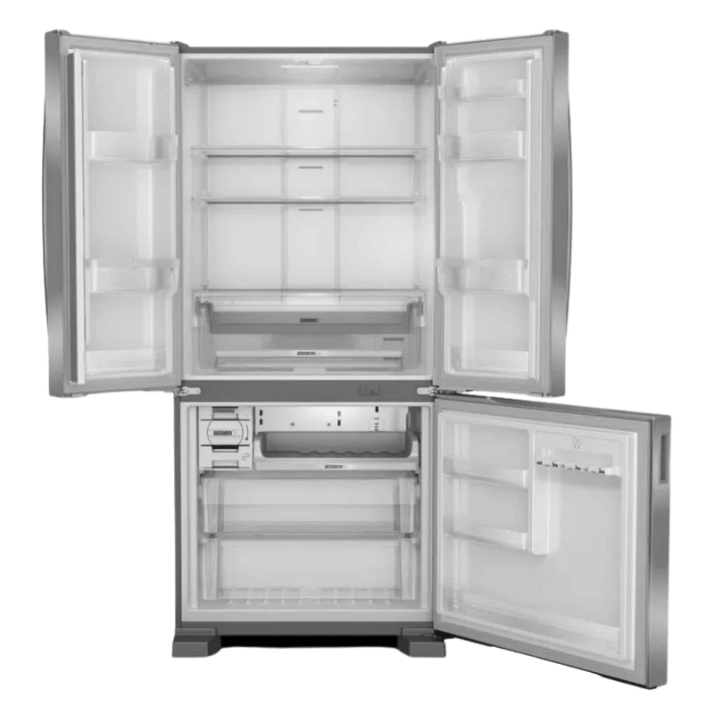 Heladera Whirlpool Wro85ak French Door Tecnología Evox 592L Acero Inoxidable