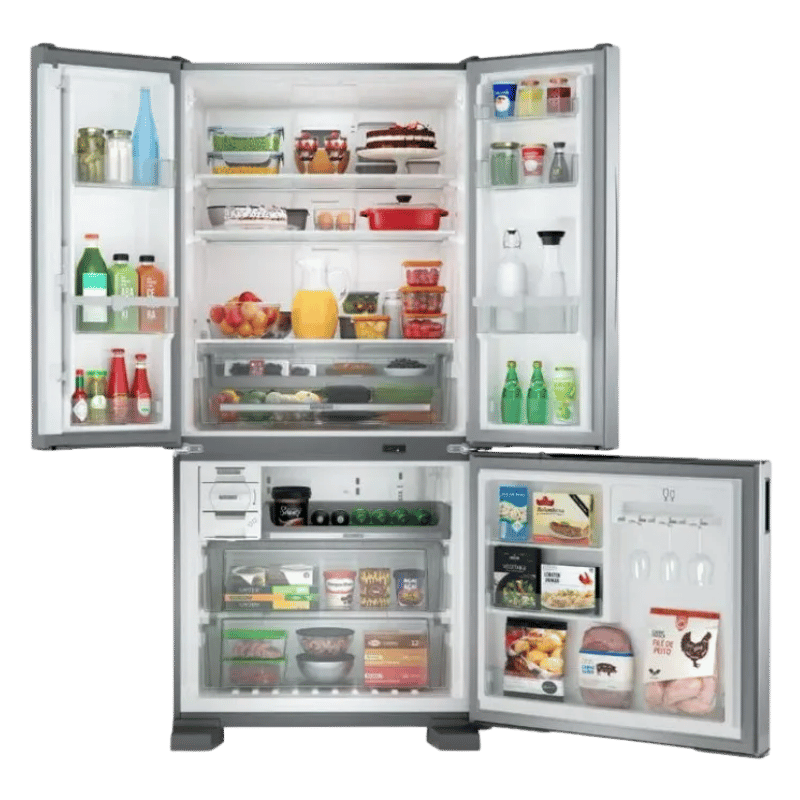 Heladera Whirlpool Wro85ak French Door Tecnología Evox 592L Acero Inoxidable