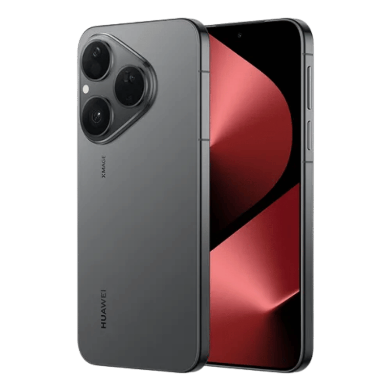 Huawei Pura 80 color negro vista frontal y posterior