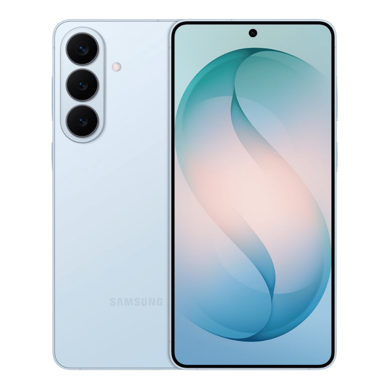 Samsung Galaxy S26 5G color azul vista frontal y posterior