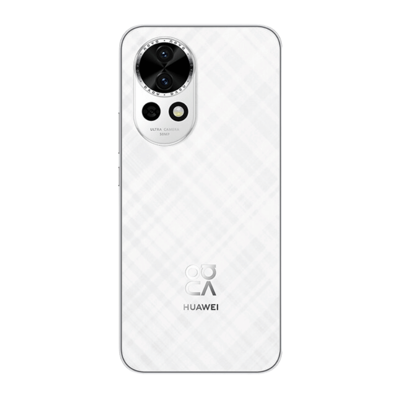 Huawei Nova 13 vista posterior, color blanco
