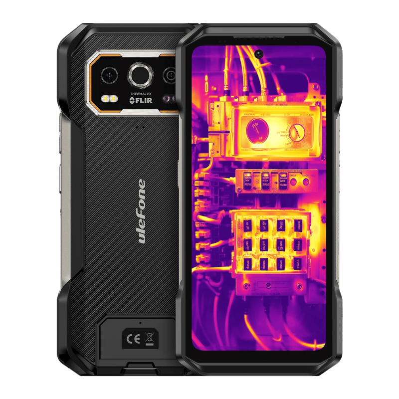 Ulefone Armor 27T Plus 5G vista frontal y posterior, color negro