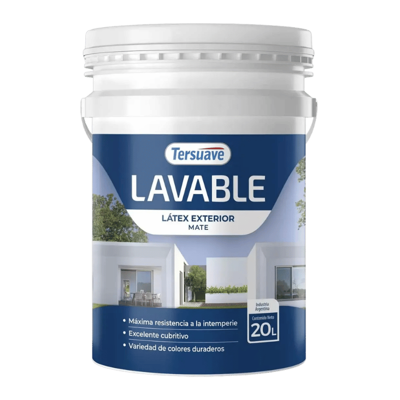Latex Exterior Lavable Blanco Mate Tersuave 20Lts