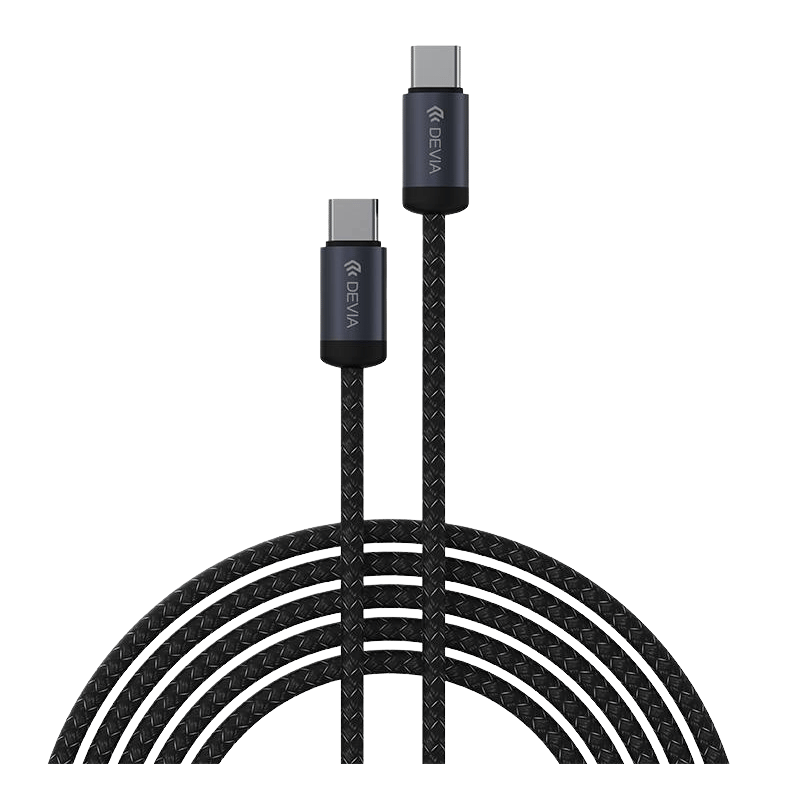 CABLE Devia USB-C a USB-C 60W carga rápida 1 m