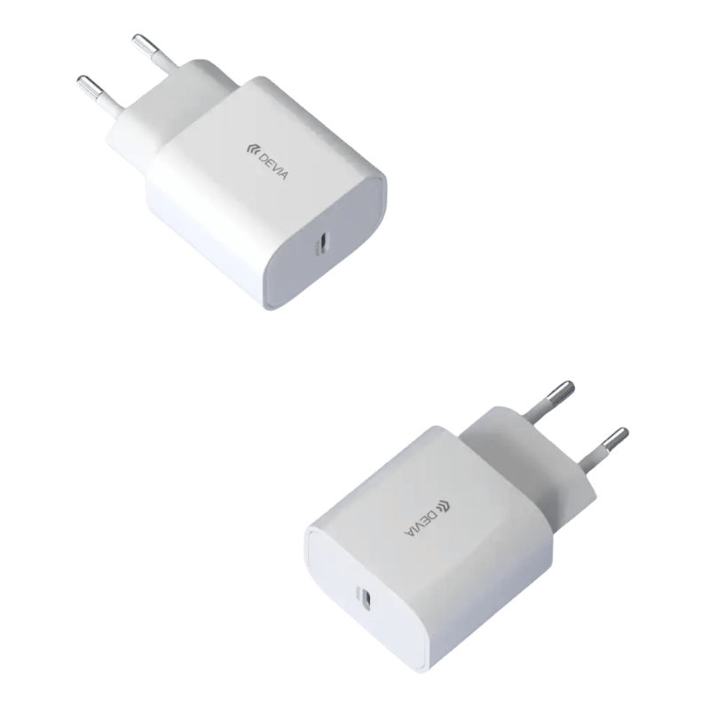 CARGADOR Devia Smart 20W PD USB-C carga rápida (enchufe EU)