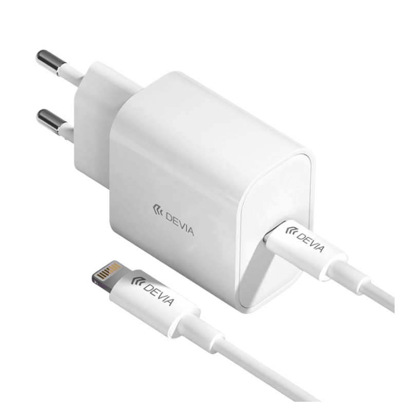 CARGADOR Devia Smart 20W PD USB-C carga rápida (enchufe EU)