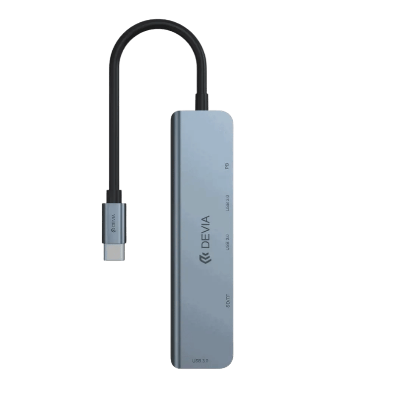 Devia HUB Tipo-C a USB 3.0 * 3 + PD + CARDEADER 5 en 1