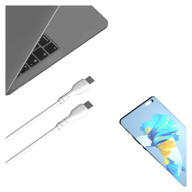 devia kintone cable usb-c a usb-c 3 a 1 m blanco