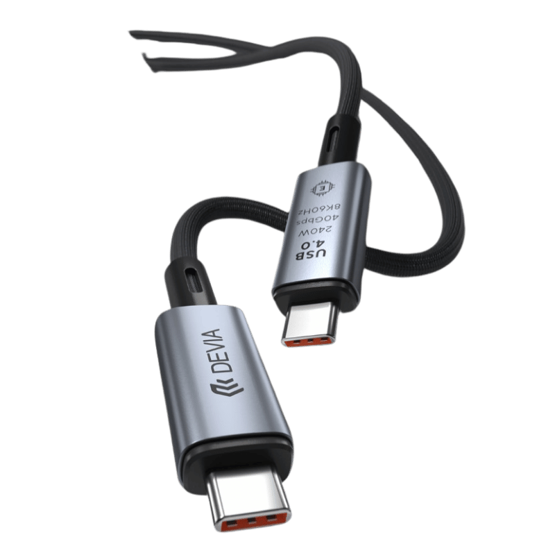 devia extreme speed cable usb4 40 gb/s 240 w negro