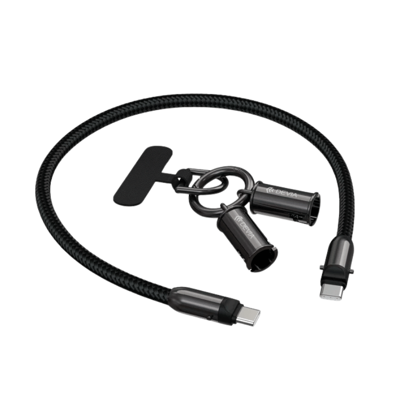 devia extreme speed cable usb-c a usb-c 60 w corto 0,3 m desert titanium