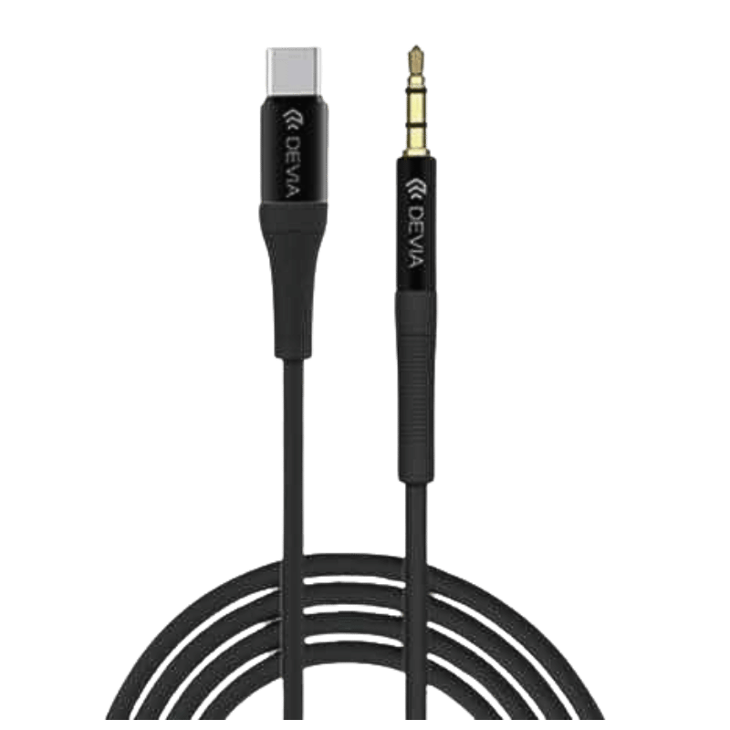 CABLE Devia iPure USB-C a auxiliar 3,5 mm audio trenzado