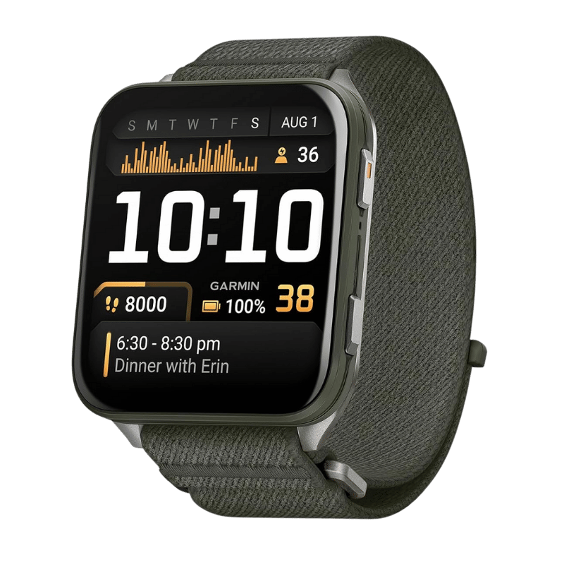 Reloj Garmin Venu X1 Premium GPS Smartwatch con Linterna LED y Llamadas 41x46mm Titanio/Musgo