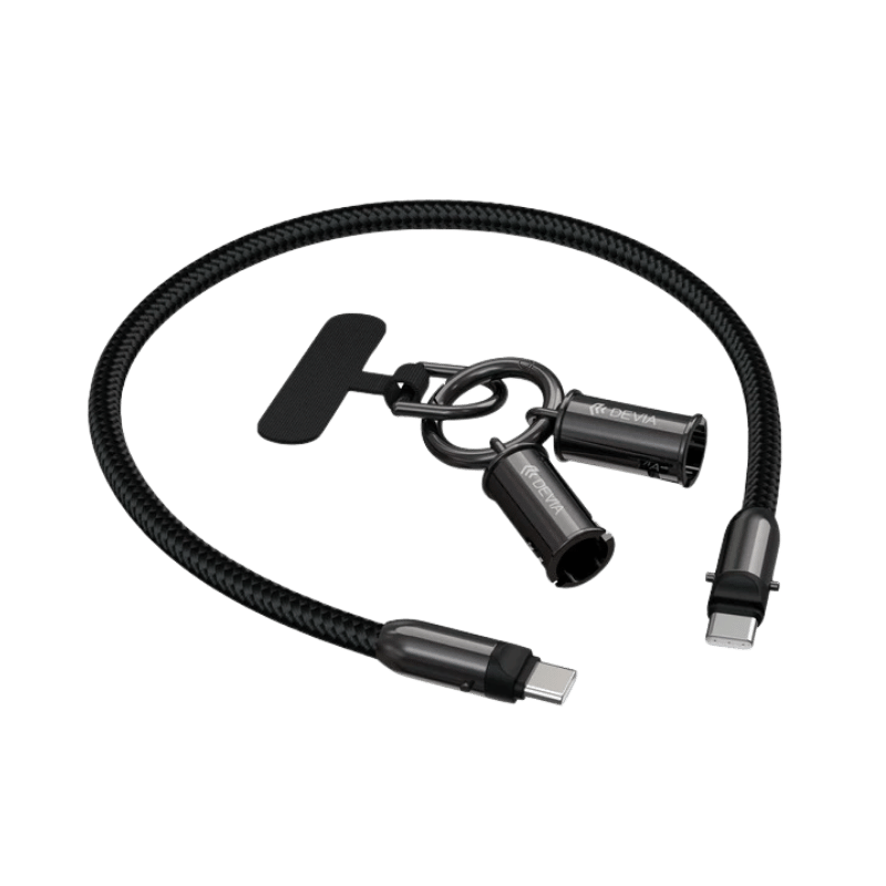 DEVIA Extreme Speed Series C To L PD 27W Woven Fast Cable Lanyard 0.3M