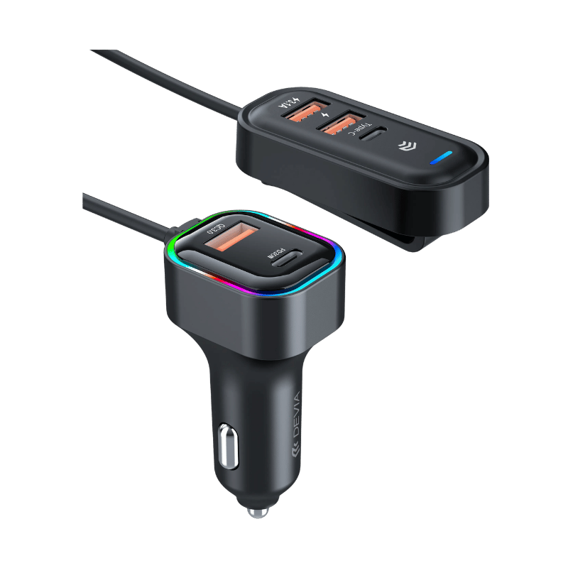 CARGADOR DEVIA PRO1 3A+2C 45W FULL COMPATIBLE FAST CAR BLACK