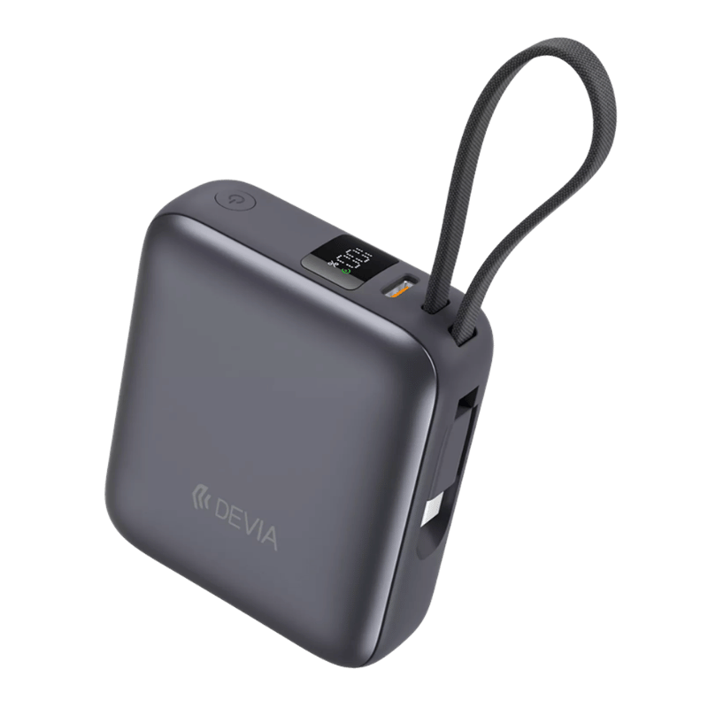 CARGADOR DEVIA ULTRA1PD 35W POWER BAND WITH BUILT IN CABLE MODERN GRAY