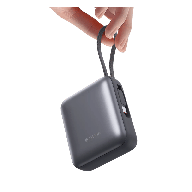 CARGADOR DEVIA ULTRA1PD 35W POWER BAND WITH BUILT IN CABLE MODERN GRAY