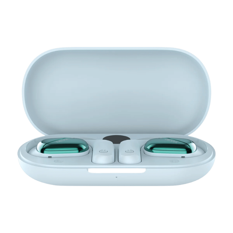 AURICULARES Devia OWS Lite1 open-ear inalámbricos Bluetooth – Celeste