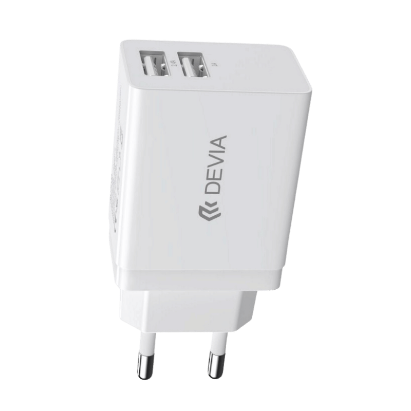 CARGADOR Devia Lite2 2,4A doble USB-A (enchufe EU)