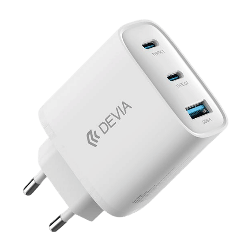 devia extreme speed cargador 65 w gan con cable 2 m blanco