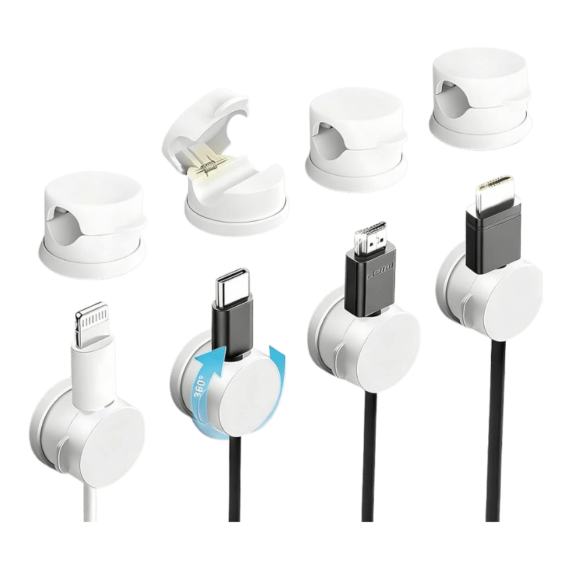 ORGANIZADOR Devia Lite1 magnético de cables giratorio 360° pack x3