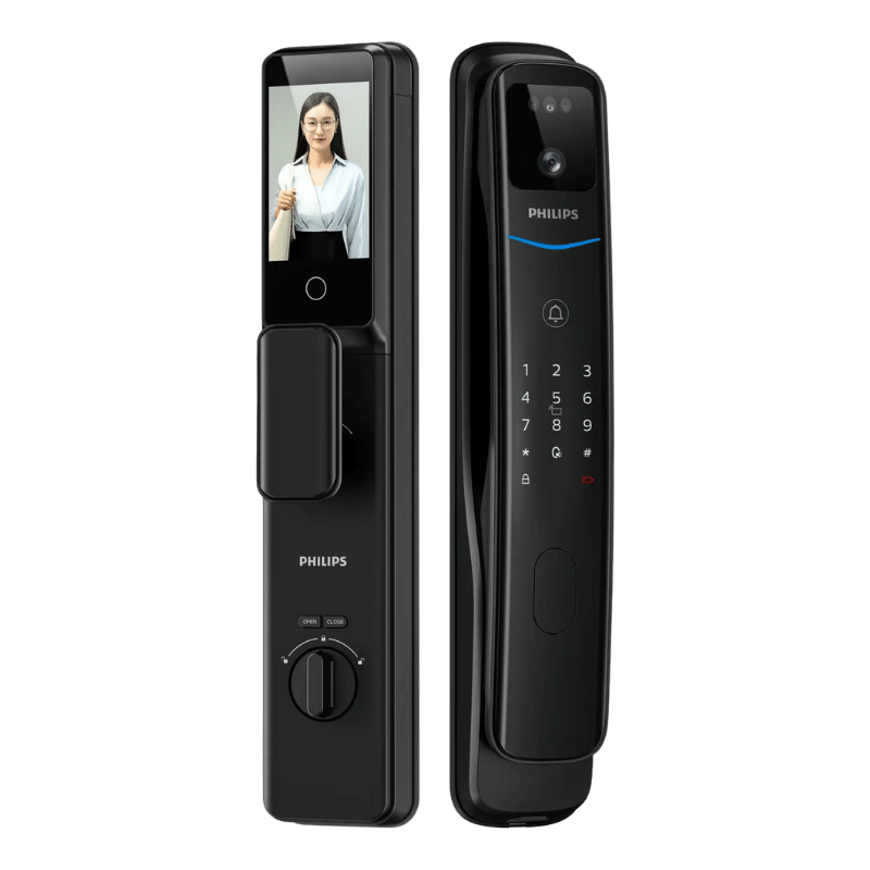 CERRADURA Digital Philips 702-fvp Facial, Huella, Clave Negro