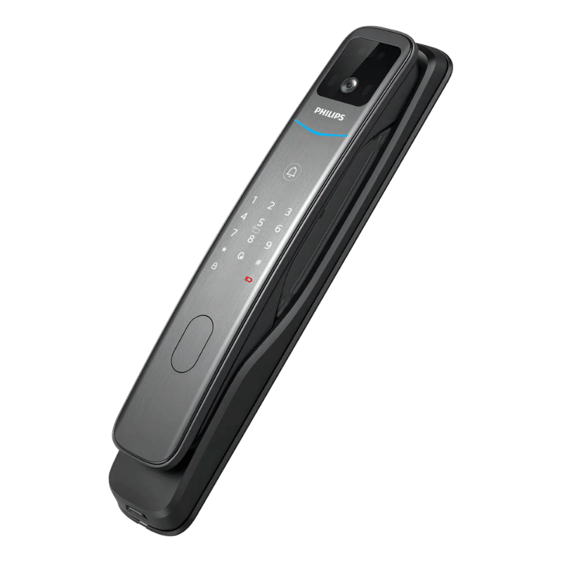 CERRADURA Digital Philips 702-fvp Facial, Huella, Clave Negro