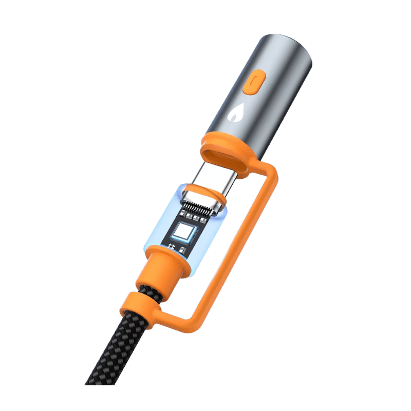 CABLE Devia Ultra2 USB-C a USB-C 240W multifunción con linterna y encendedor 1,5 m